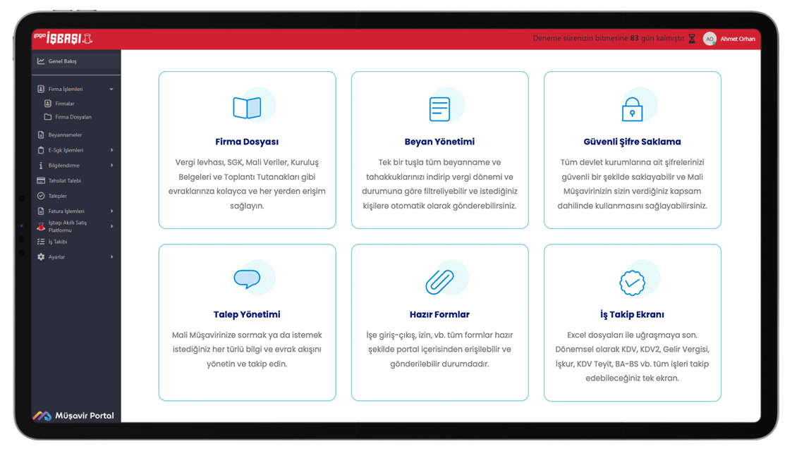 Ücretsiz Müşavir Portal Entegrasyonu